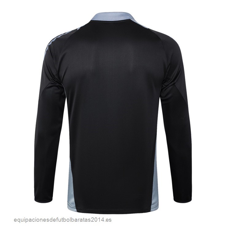 Nuevo Sudadera Entrenamiento Italia 2024 Negro Gris Baratas